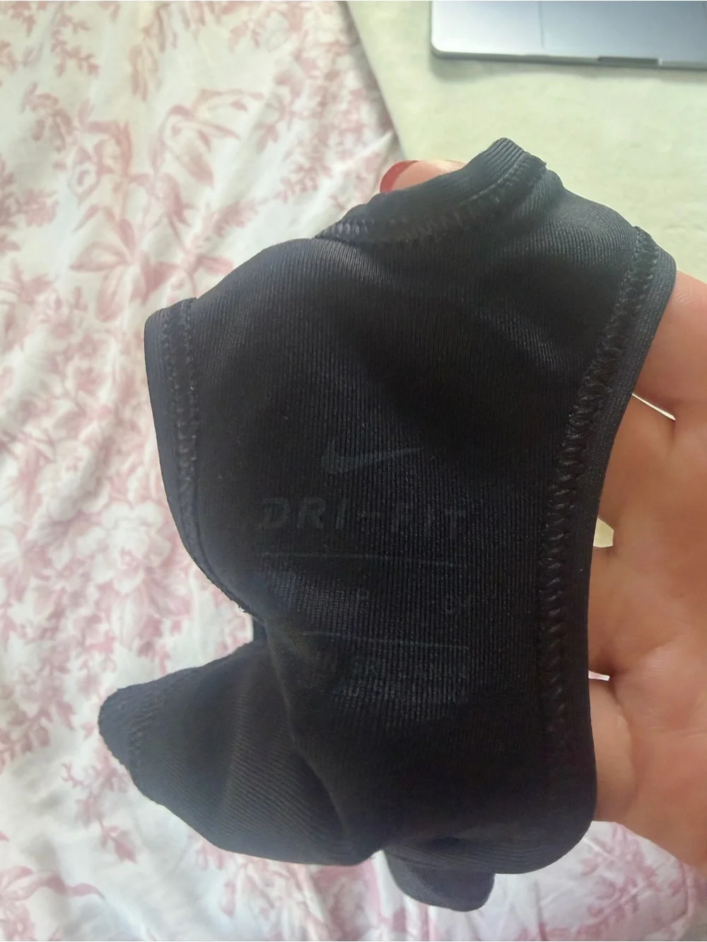 Nike Black Sports Bra with White Swoosh